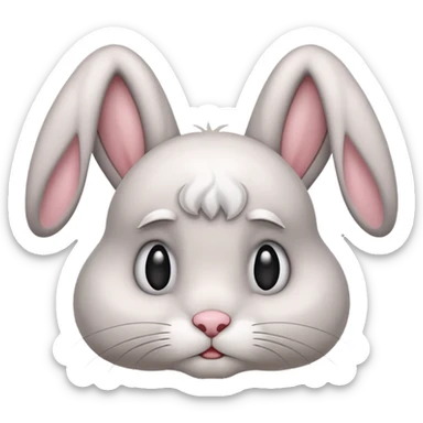 Bunny sad sticker