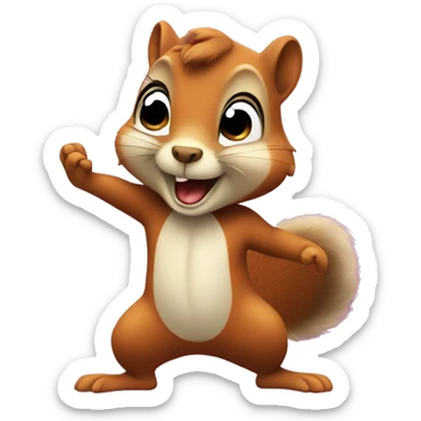 A cute squirrel that is dancing in the disco sticker