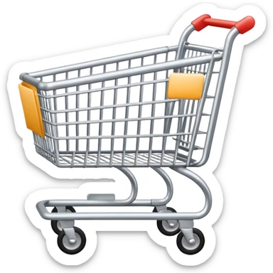shopping cart silver sticker