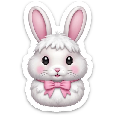 rabbit wear the bowknot sticker