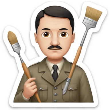  hitler painting a room sticker