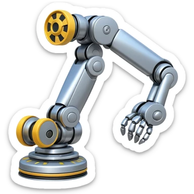 emoji about robot arm with AGV sticker