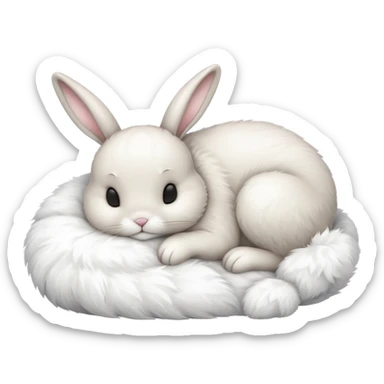 fullbody sleeping bunny  ios 16 very cute sticker