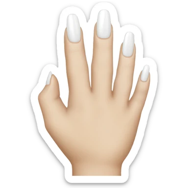 White nails sticker