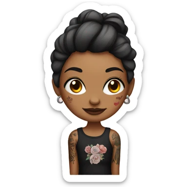 Tattooed girl sticker