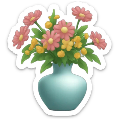 vase with flowers sticker