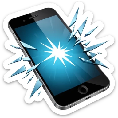 damaged phone sticker