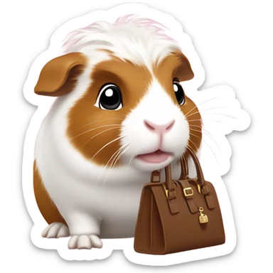 Guinea pig whit uggs and kelly hermes bag sticker