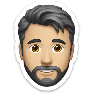 Young Matt Leblanc with beard sticker