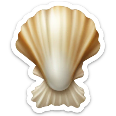 Beige shell with Pearl  sticker