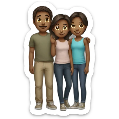two brothers and a sister sticker