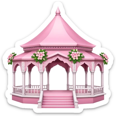 pink wedding pavillion sticker