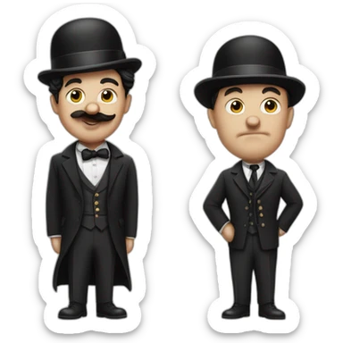 Mix of Adolf and Charlie Chaplin sticker