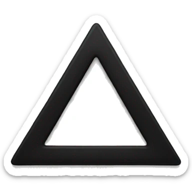 Black triangle facing downward sticker