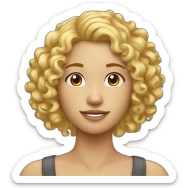curly-short-hair-blond-teen sticker