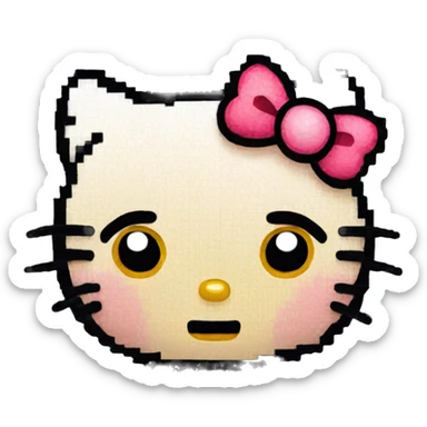pixel hello kitty sticker