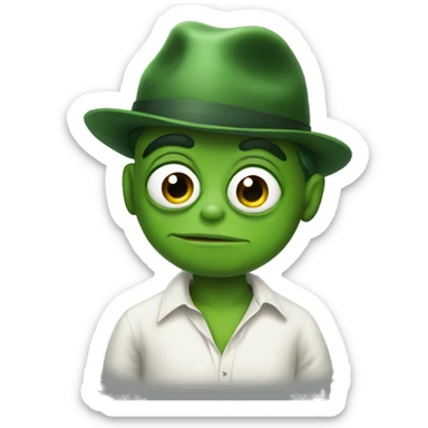 pepe the frog a school boy sticker