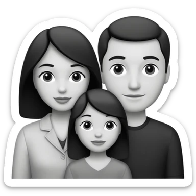 Family Triptych B&W sticker