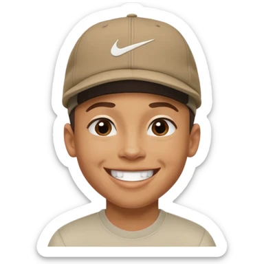 Ragazzo con cappello Nike mulatto che dice di si col police sticker