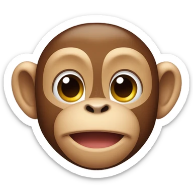 Monkey heart face  sticker