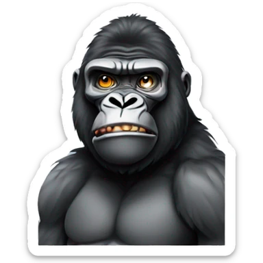 Cool gorilla with jordans on sticker