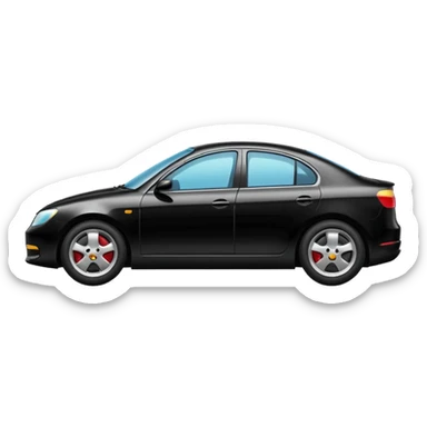 I want emoji with black car that face is in right side sticker