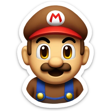 Mario stomps goomba  sticker
