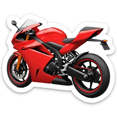 Illustrate a modern sports bike with sharp design & bold colors. sticker