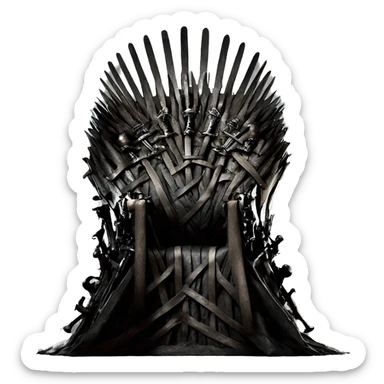 iron throne game of throne sticker