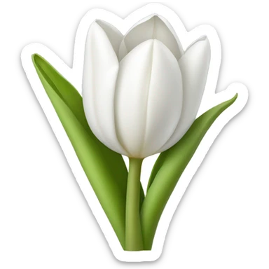 white tulip bouquet  sticker