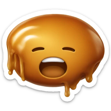 caramel blob sticker