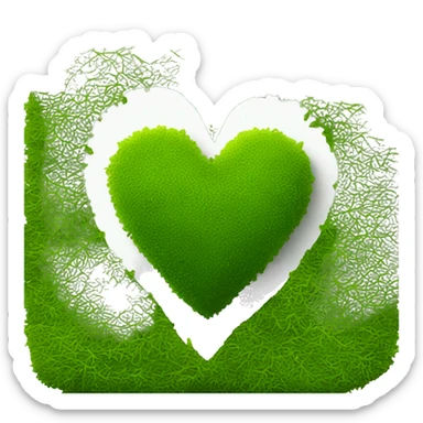 moss heart sticker