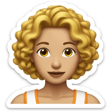 maestra de cabello rizado sticker