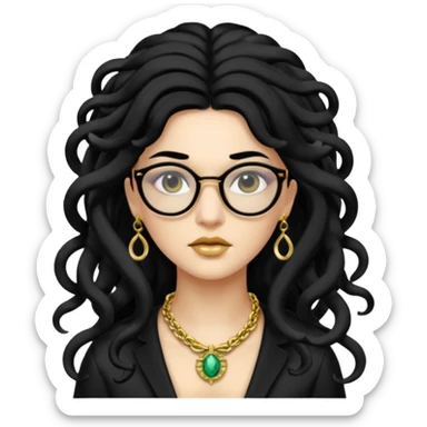 Medusa Versace with glasses  sticker