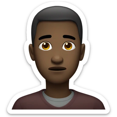 Saddest sad face ever sticker