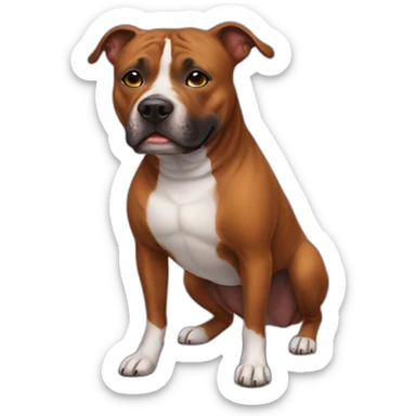 Brown staffy in halloween costume sticker