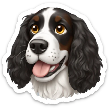 springer spaniel tricolor sticker