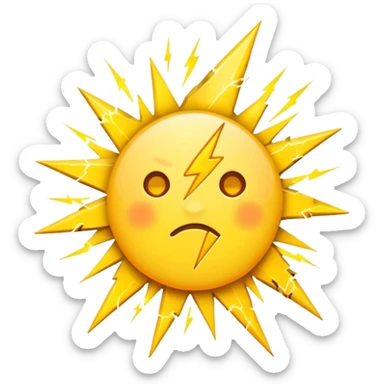 lightning flash yellow sticker