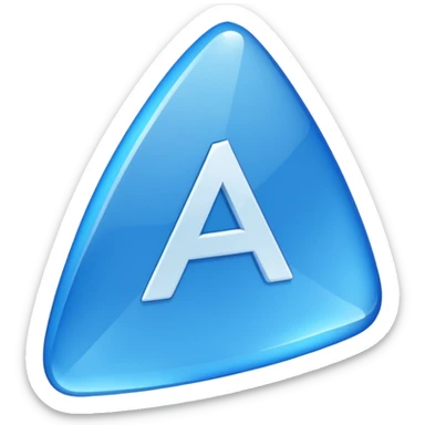 A white tick mark in a blue shard sticker