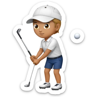 Golfing sticker