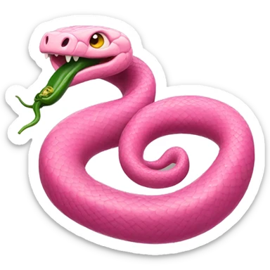 Pink snake with jalapeño  sticker
