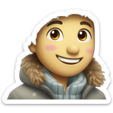 Happy snow sticker