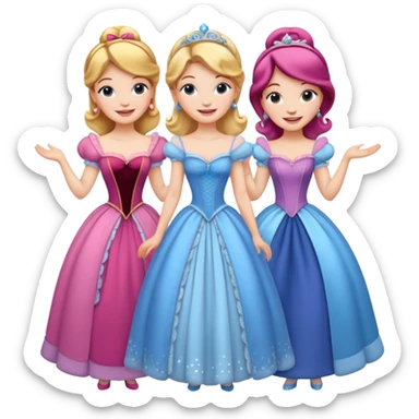 cinderella's three stepsister sticker