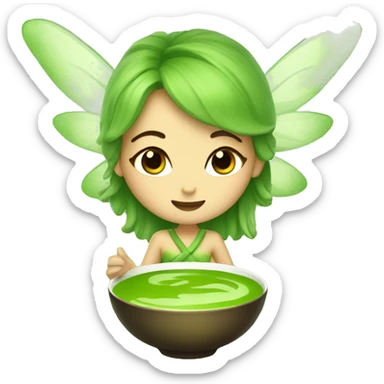 Matcha tea fairy  sticker