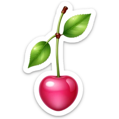 pink shiny cherries sticker