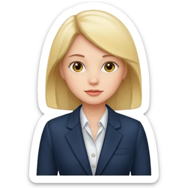 Salon owner a girl with blazer  sticker