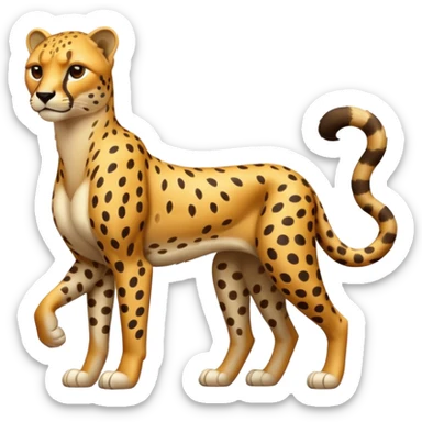 High resolution of a full body cheetah sticker