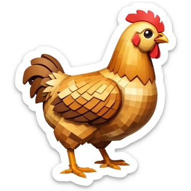 roasted chicken inspired by Minecraft sticker