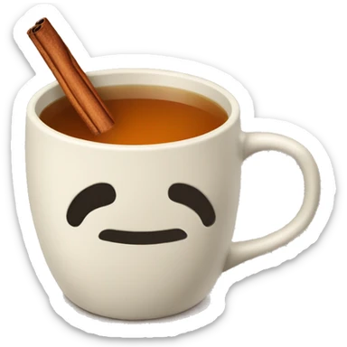 hot apple cider with cinnamon stick sticker