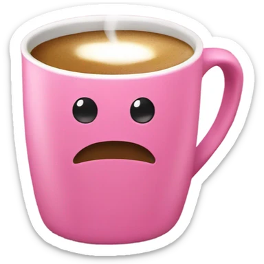 Coffe in pink mug  sticker